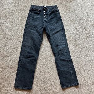 Grey Agolde Size 23 90 Mid-Rise Straight Leg Jeans